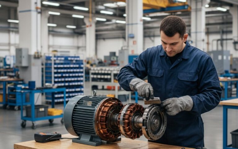 DC motor maintenance scene