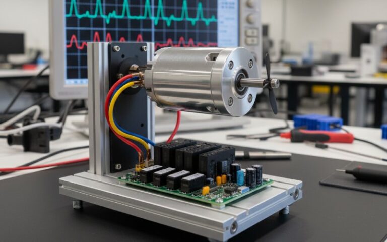 BLDC motor on test bench