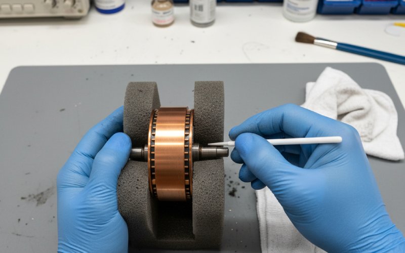 Cleaning armature commutator slots