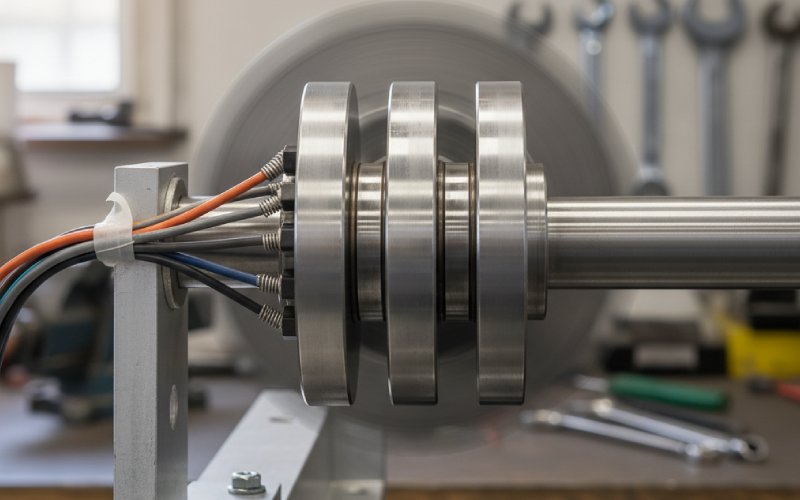 Close-up of slip ring contact