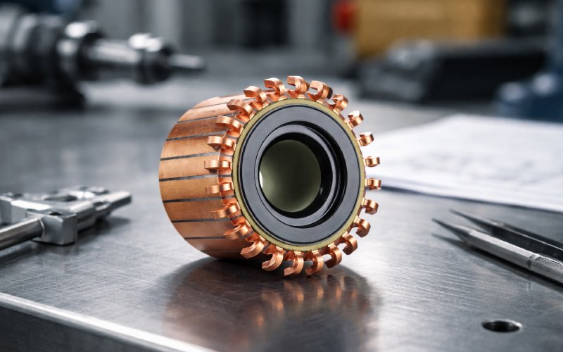 Copper commutator inspection