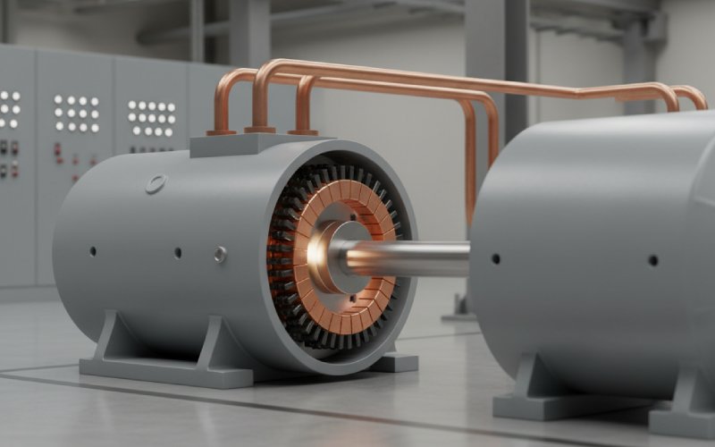 DC generator set with commutator