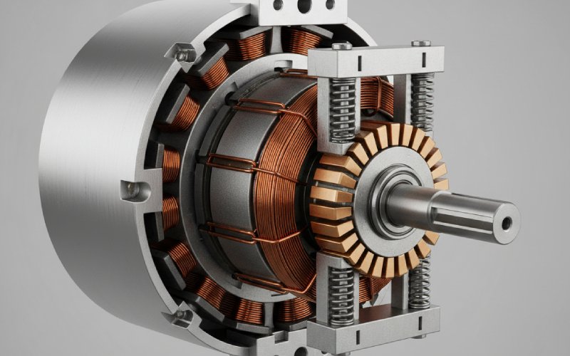 DC motor cutaway view