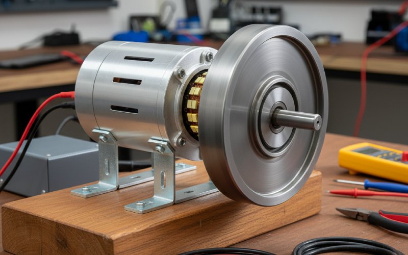 DC motor running under load