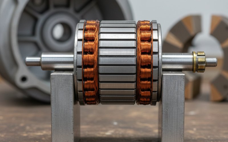 Detailed view of motor armature