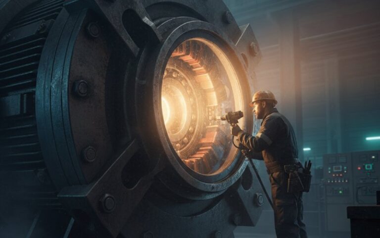 Diagnostic atmosphere in an industrial motor room