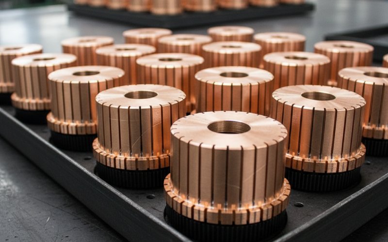 Finished commutators in factory