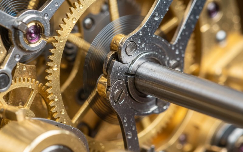 Intricate mechanical gears showing internal motion and balance