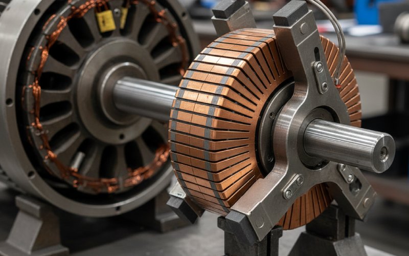 Macro view of DC commutator