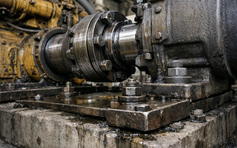 Massive electrical connections on an industrial motor