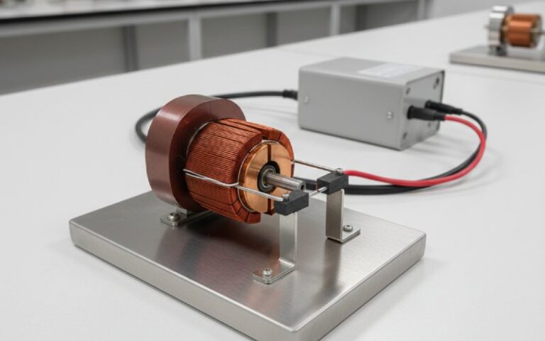 Open DC motor teaching rig