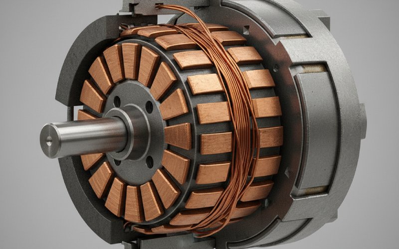 Segmented DC motor commutator