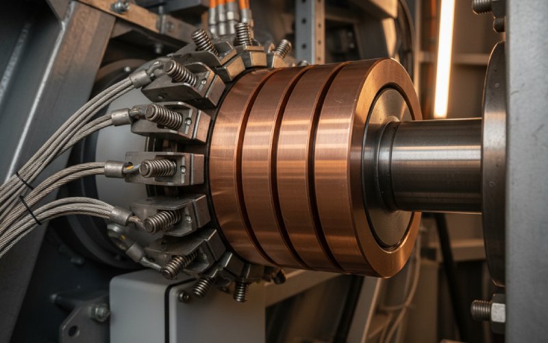 Slip ring assembly in turbine