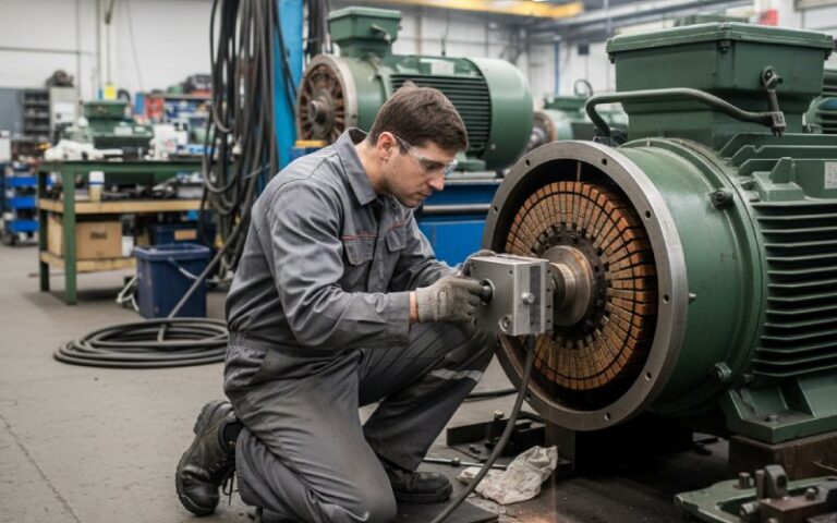 Technician profiling DC commutator