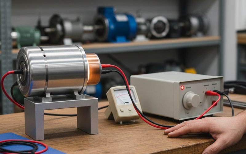 Testing motor after commutator repair