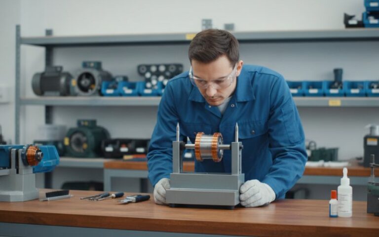 Workshop armature inspection scene