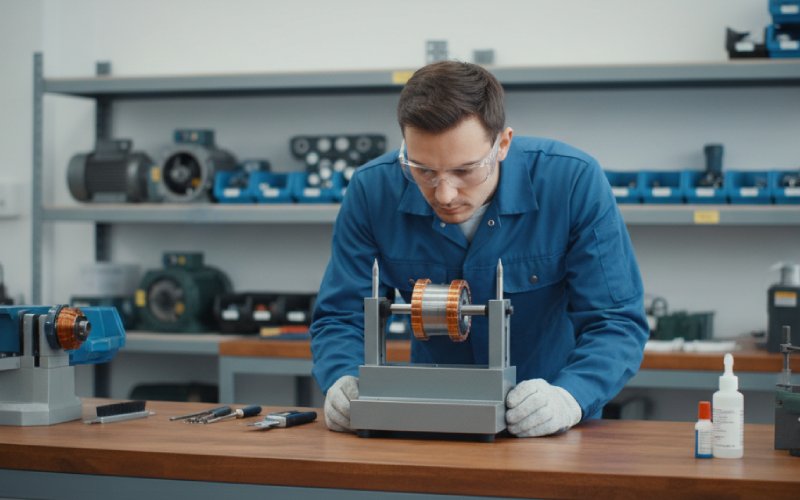 Workshop armature inspection scene