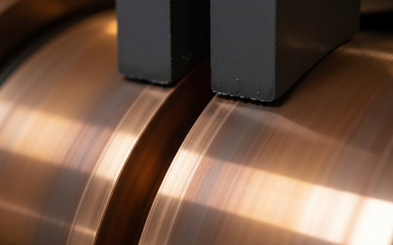 carbon components contacting a copper surface