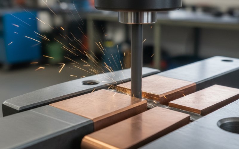 close up of commutator undercutting