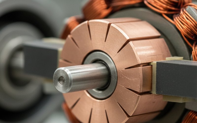 closeup split ring brushes