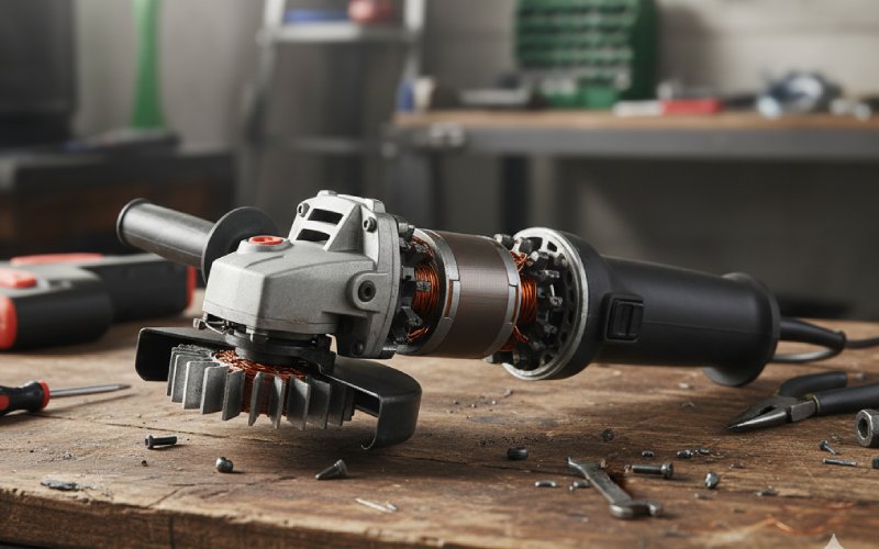 commutator motor inside grinder