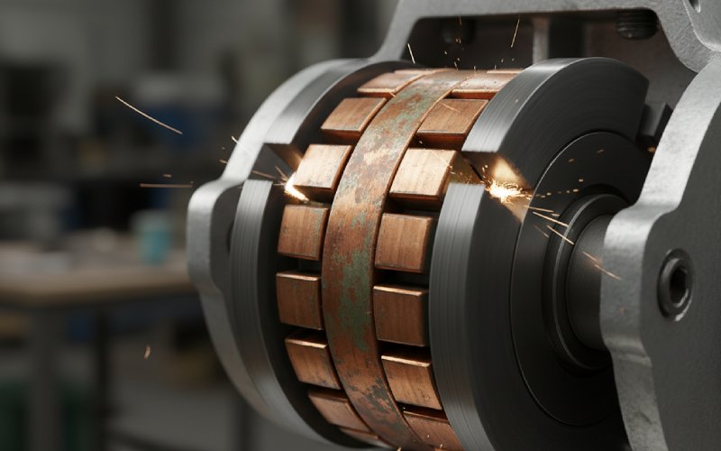 dc motor brush sparking