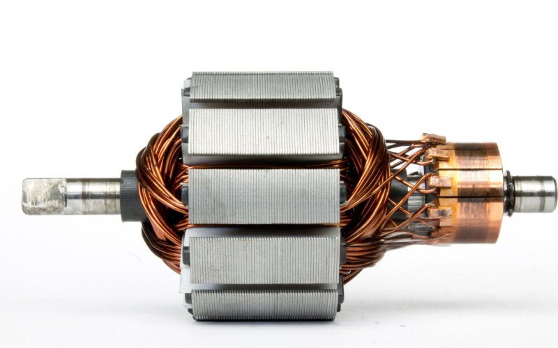 dc motor cutaway commutator
