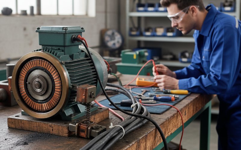 dc motor maintenance on commutator