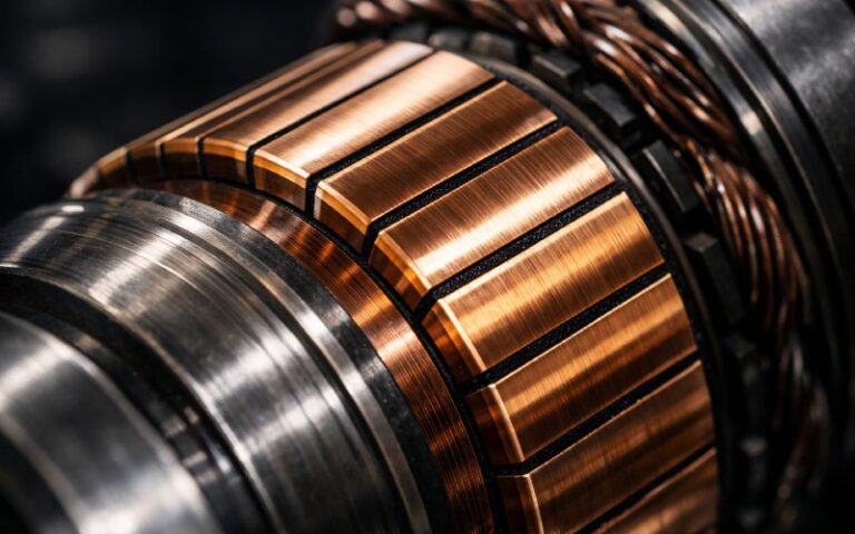 polished copper commutator bars