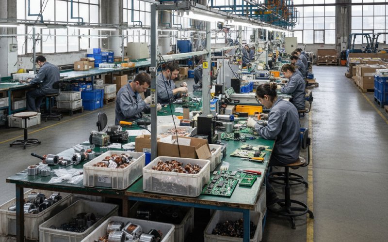 power tool motor assembly line