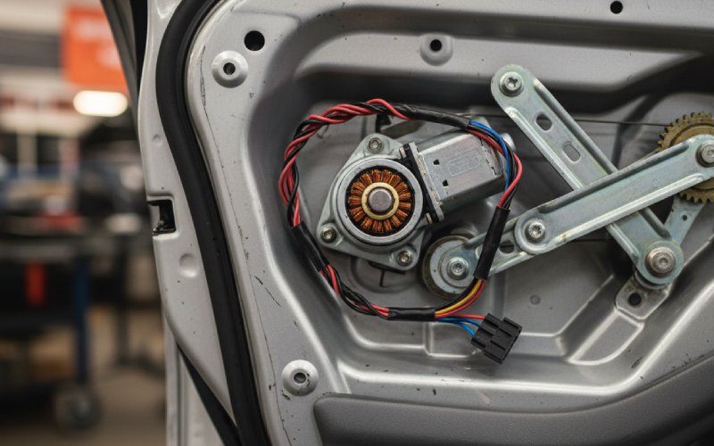 Car door DC motor commutator