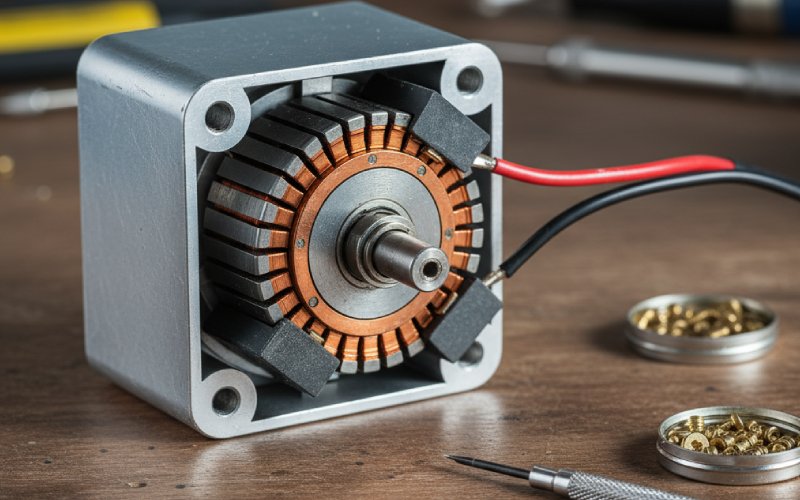 brushed dc motor cutaway