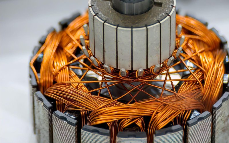 commutator with brushes