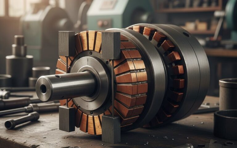 dc motor segmented commutator