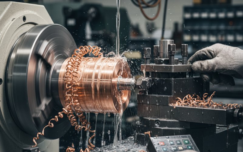 machining copper motor part