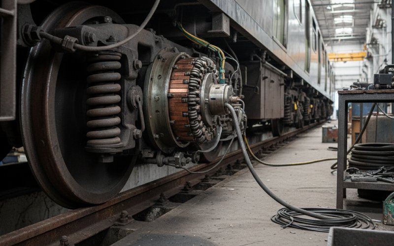 metro bogie with DC motor