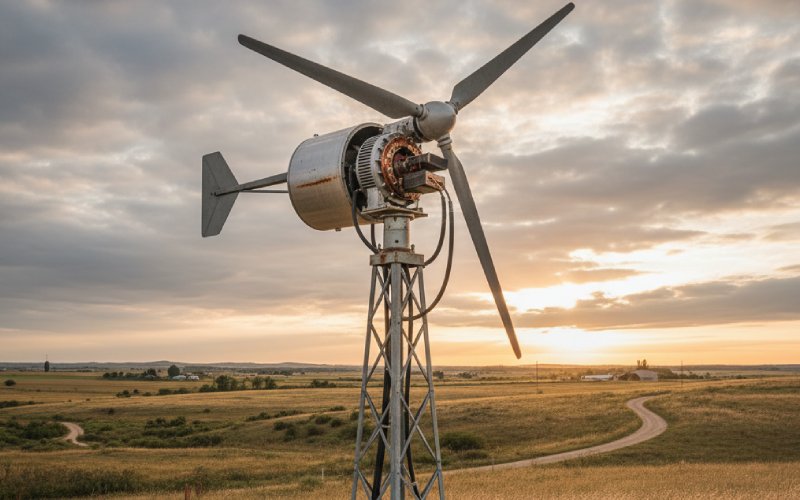 small wind turbine with commutator