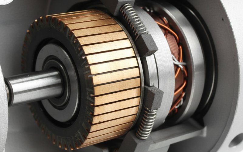 commutator on motor rotor