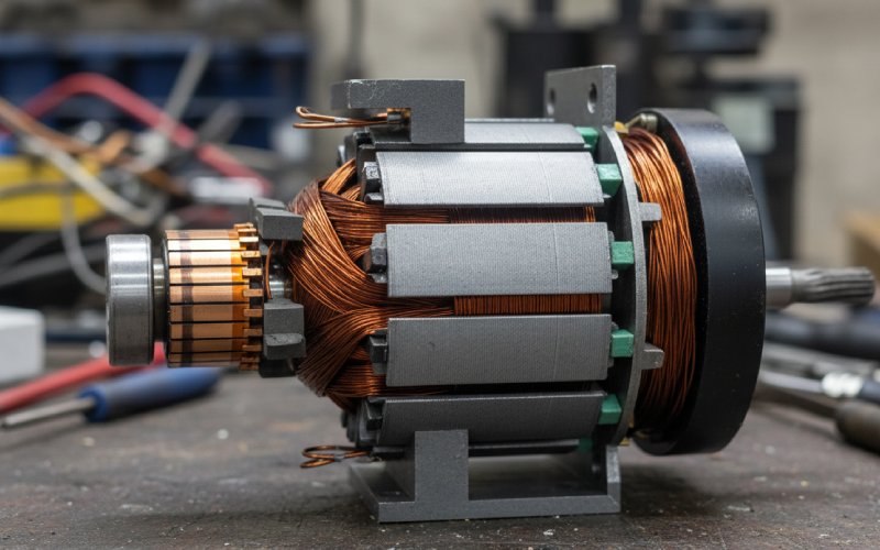 dc motor brush angle