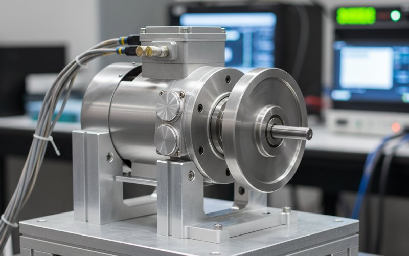 dc motor on test rig