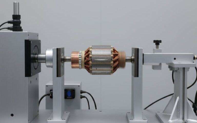 high speed commutator on test stand