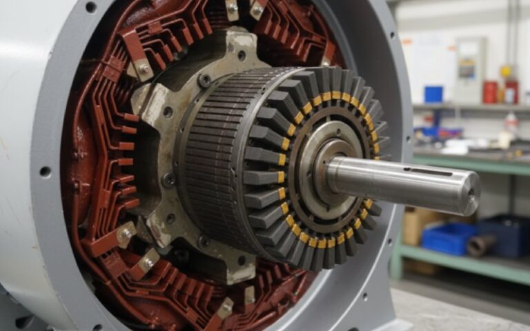 motor industrial de corriente continua con devanados compensadores