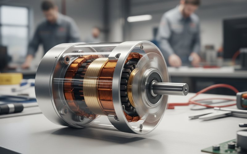 smooth dc motor with commutator