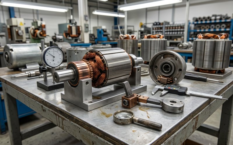 Motor inspection on bench