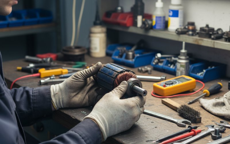 Motor rotor workshop check