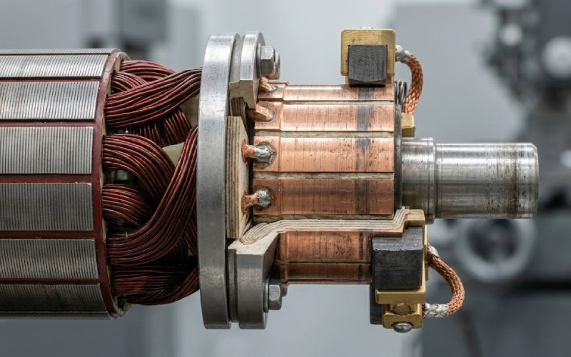 brushed DC motor commutator assembly